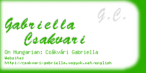 gabriella csakvari business card